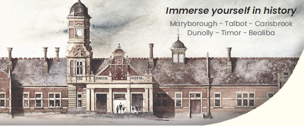 painted image of Maryborough Railway Station